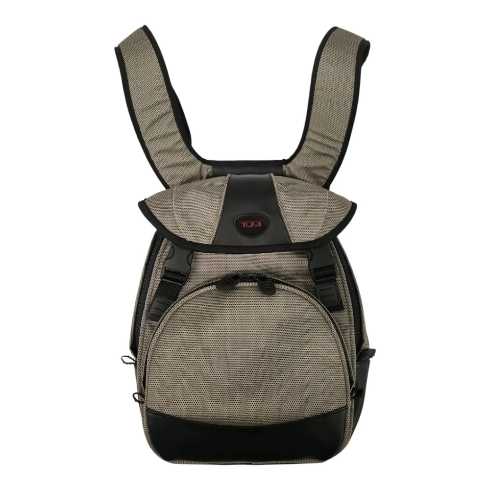 Tumi T2 Ballistic Black Gray Multi Compartment Travel Backpack Waist Carry Bag ;